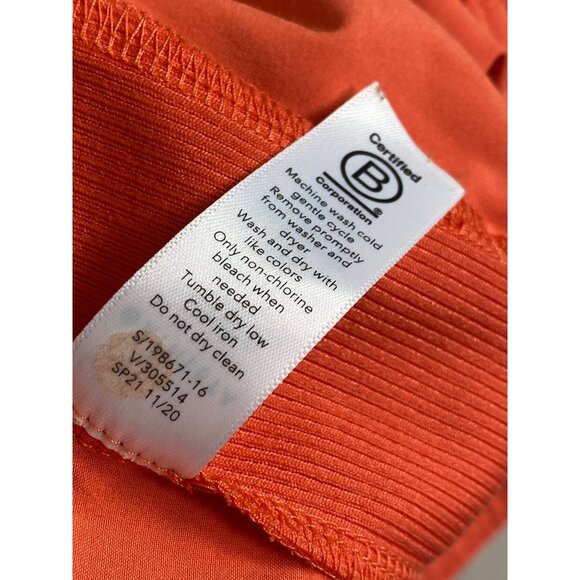 Athleta Brooklyn Ankle Pant Size 12 Orange Pullon Zip Pockets - Picture 15 of 16